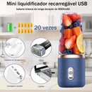 Mini Liquidificador Portátil 400ml USB Recarregável 6 Lâminas Inox para Sucos e Vitaminas